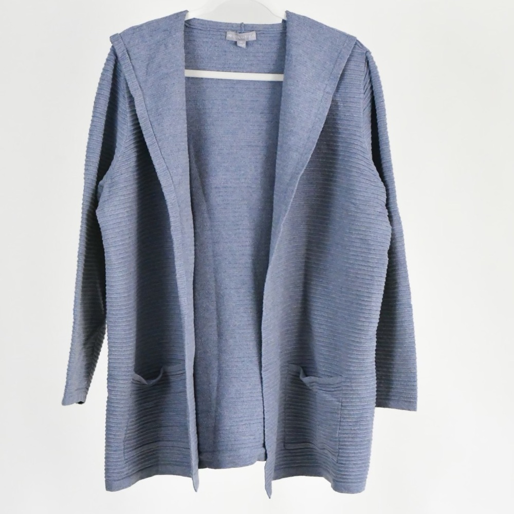 Blue Hooded Women's Sweater